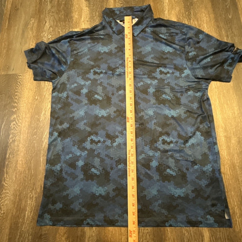 Yatta Golf Men's XL Golf Polo Shirt Blue /Black Geometric - Picture 6 of 7